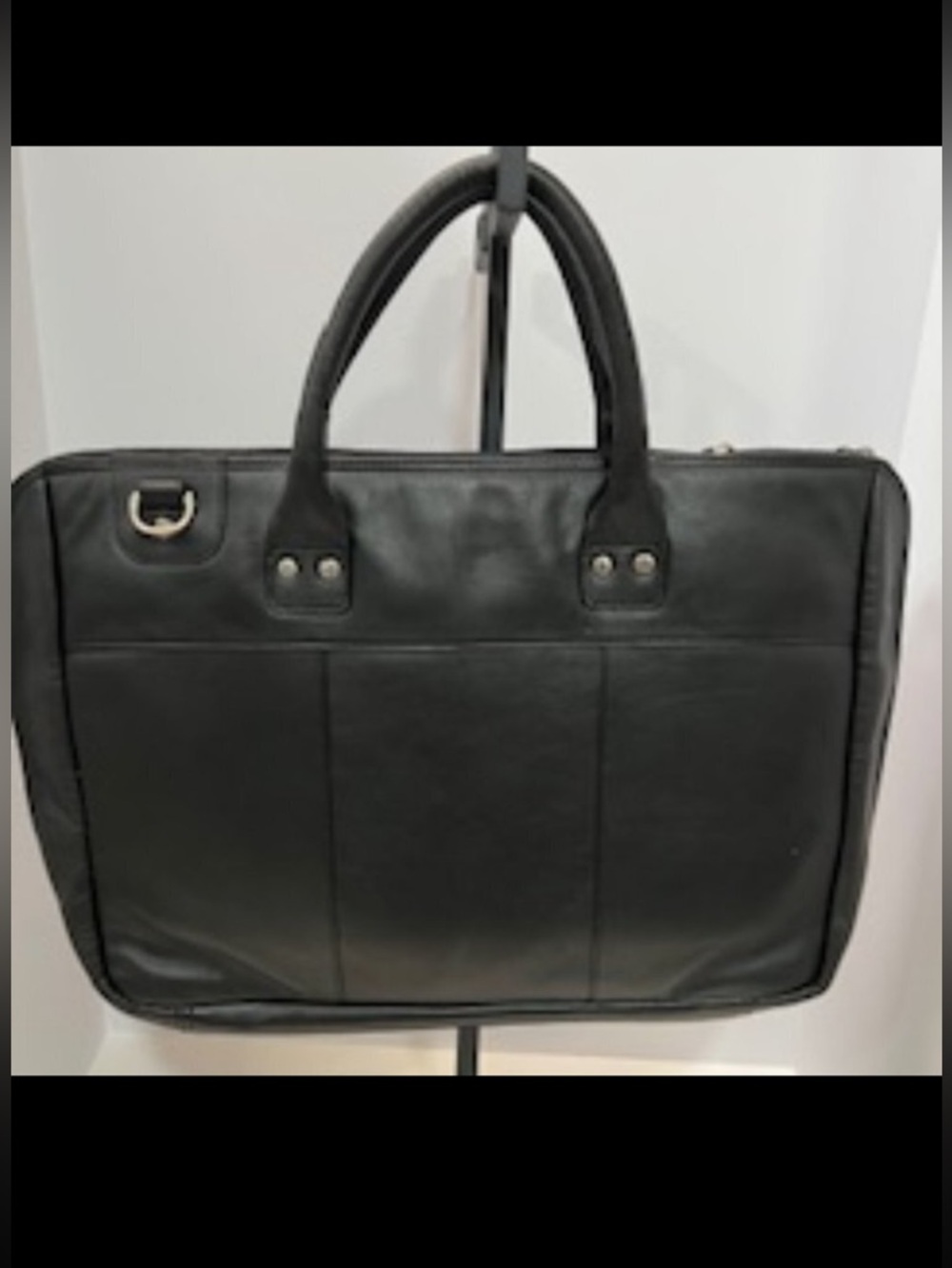 Winn International Slim Leather Laptop Briefcase Style 2455